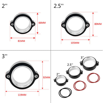 2.5 inch Car Exhaust V-band Clamp with Flange - Booster Cable & Clip by PMC Jewellery | Online Shopping South Africa | PMC Jewellery | Buy Now Pay Later Mobicred