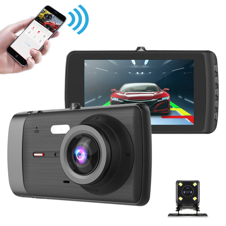 H809 4 inch Car HD Double Recording Driving Recorder, WiFi + Gravity Parking Monitoring - Car DVRs by PMC Jewellery | Online Shopping South Africa | PMC Jewellery | Buy Now Pay Later Mobicred