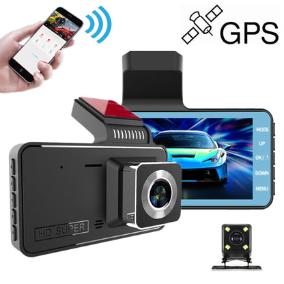 H808 4 inch Car HD Double Recording Driving Recorder, WiFi + Gravity Parking Monitoring + GPS - Car DVRs by PMC Jewellery | Online Shopping South Africa | PMC Jewellery | Buy Now Pay Later Mobicred