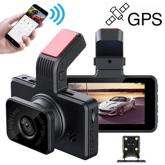 D905 3 inch Car Ultra HD Driving Recorder, Double Recording + GPS + WIFI + Gravity Parking Monitoring + Lane Deviation Warning - Car DVRs by PMC Jewellery | Online Shopping South Africa | PMC Jewellery | Buy Now Pay Later Mobicred