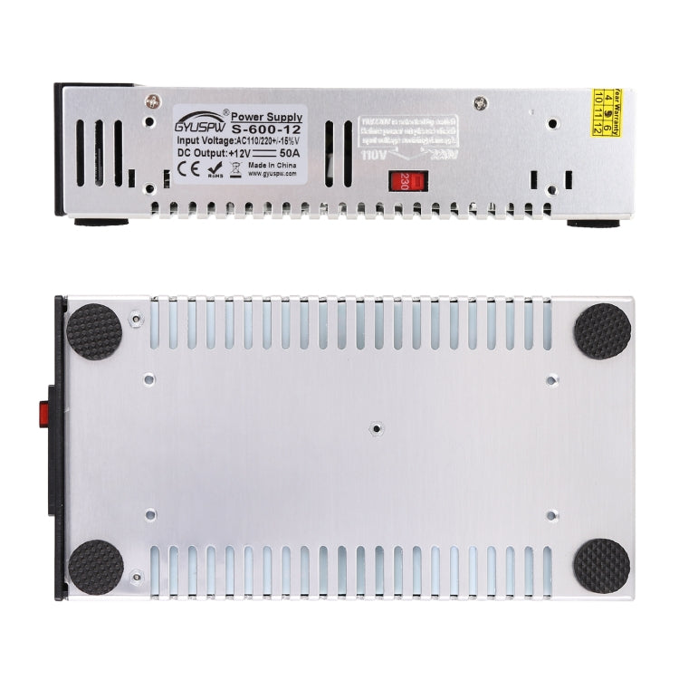 S-600-12 DC12V 600W 50A DIY Regulated DC Switching Power Supply Power Step-down Transformer with Clip, EU Plug - Step-down Transformer by PMC TechLife | Online Shopping South Africa | PMC TechLife | Buy Now Pay Later Mobicred