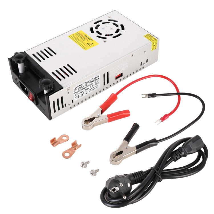 S-500-24 DC24V 500W 20.8A DIY Regulated DC Switching Power Supply Power Step-down Transformer with Clip, EU Plug - Step-down Transformer by PMC TechLife | Online Shopping South Africa | PMC TechLife | Buy Now Pay Later Mobicred