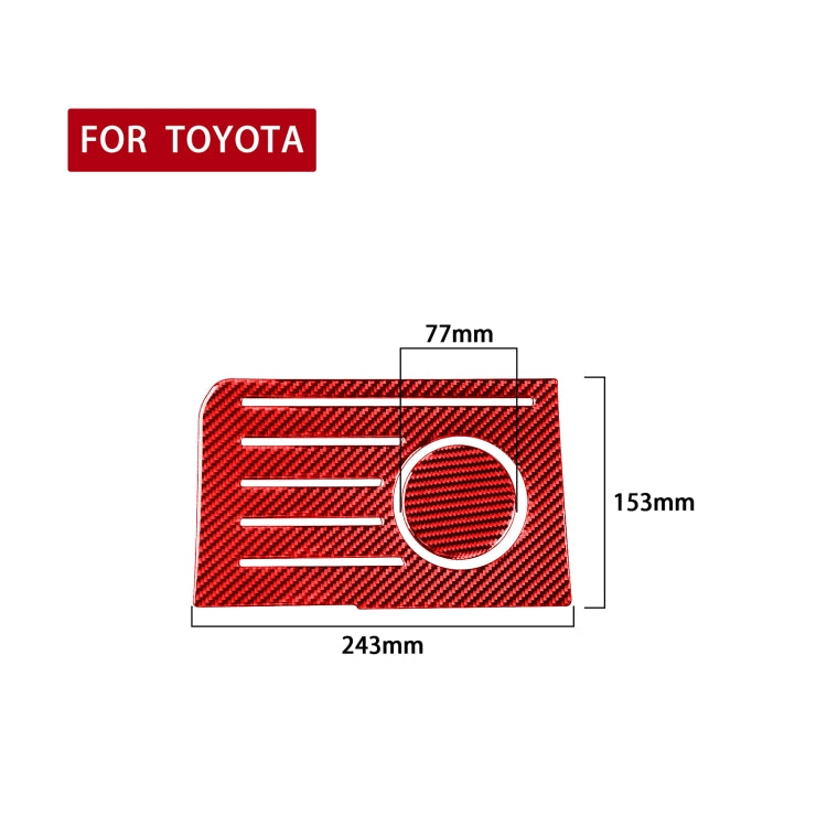 2 PCS / Set Carbon Fiber Car Central Control Storage Box Slot Mat Decorative Sticker for Toyota Tundra 2014-2018,Left and Right Drive Universal (Red) - Car Interior Mouldings by PMC Jewellery | Online Shopping South Africa | PMC Jewellery | Buy Now Pay Later Mobicred