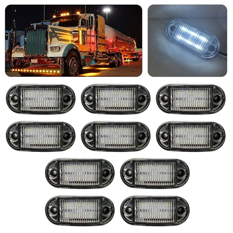 10 PCS MK-019 Car / Truck 6LEDs Side Marker Indicator Lights Bulb Lamp (White Light) - Clearance Lights by PMC Jewellery | Online Shopping South Africa | PMC Jewellery