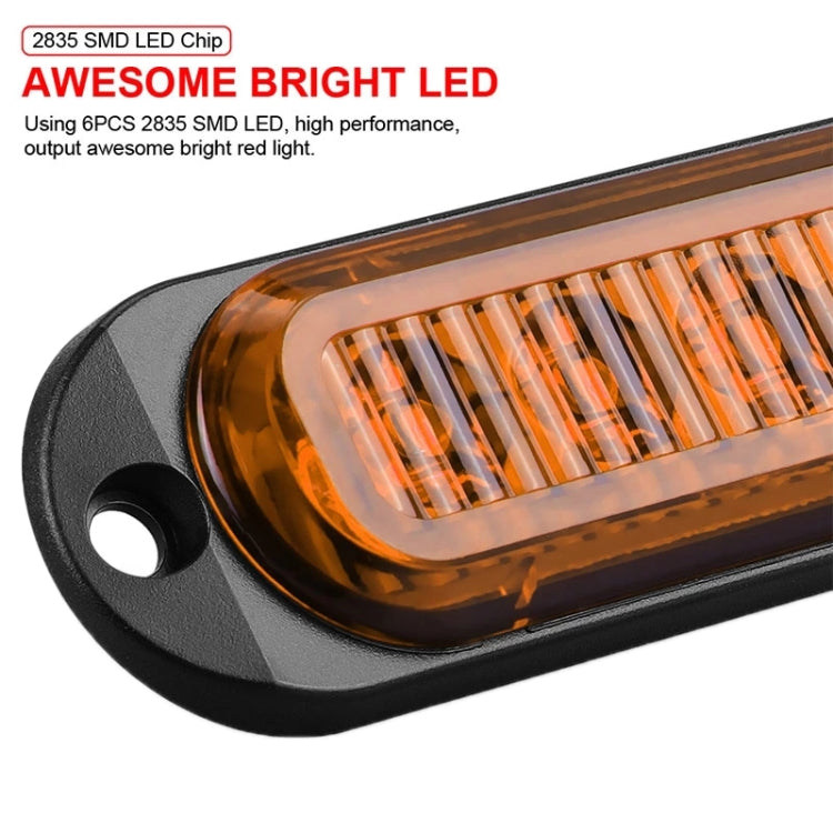 5 PCS MK-093 Car / Truck 6LEDs Side Marker Indicator Lights Bulb Lamp (Yellow Light) - Clearance Lights by PMC TechLife | Online Shopping South Africa | PMC TechLife | Buy Now Pay Later Mobicred