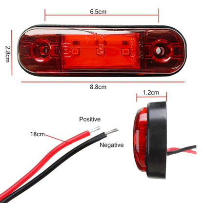 5 PCS MK-327 Car / Truck 3LEDs Side Marker Indicator Light Tail Light (Red Light) - Clearance Lights by PMC Jewellery | Online Shopping South Africa | PMC Jewellery | Buy Now Pay Later Mobicred