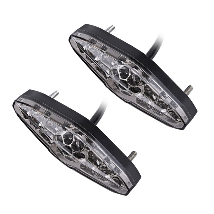 2 PCS KC-WD-NEW-3X Motorcycle LED Brake Light Running Lamp (Transparent Black) - Signal Lights by PMC TechLife | Online Shopping South Africa | PMC TechLife | Buy Now Pay Later Mobicred