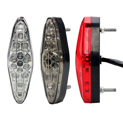 2 PCS KC-WD-NEW-3X Motorcycle LED Brake Light Running Lamp (Transparent Black) - Signal Lights by PMC Jewellery | Online Shopping South Africa | PMC Jewellery | Buy Now Pay Later Mobicred