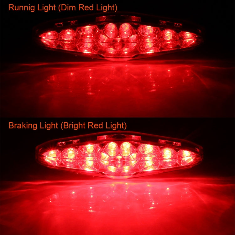 2 PCS KC-WD-NEW-3X Motorcycle LED Brake Light Running Lamp (Transparent) - Signal Lights by PMC Jewellery | Online Shopping South Africa | PMC Jewellery | Buy Now Pay Later Mobicred