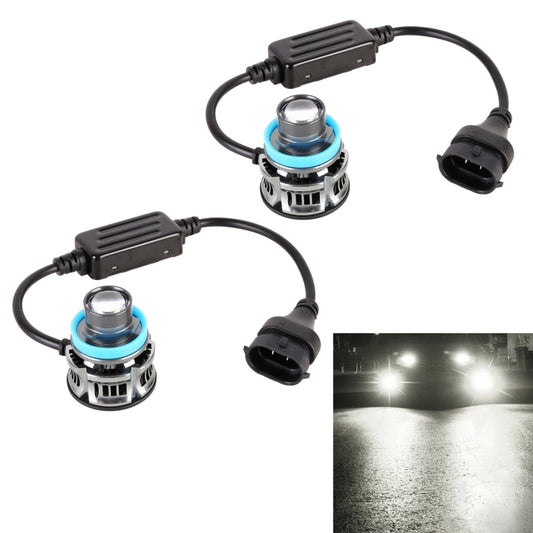 1 Pair H11 27W / DC12V Car Aluminum Alloy Flashing LED Headlight (White Light) - LED Headlamps by PMC Jewellery | Online Shopping South Africa | PMC Jewellery | Buy Now Pay Later Mobicred