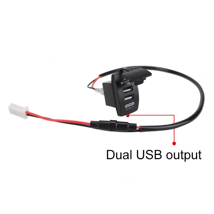 2 PCS Switch Type Dual USB 3.1A Car Charger 12-24V(Red Light) - DIY Modified Charger by PMC Jewellery | Online Shopping South Africa | PMC Jewellery | Buy Now Pay Later Mobicred