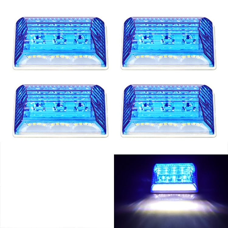 4 PCS ZS-6001 DC24V Car / Truck Side Marker Indicator Lights Bulb Lamp (Blue Light) - Clearance Lights by PMC Jewellery | Online Shopping South Africa | PMC Jewellery | Buy Now Pay Later Mobicred