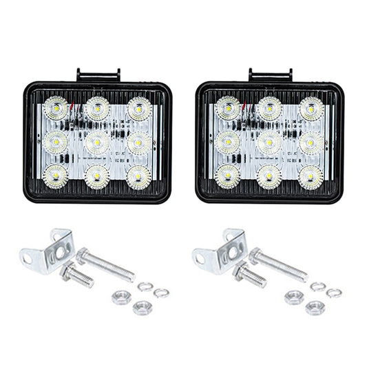 2 PCS ZS-7013 3 inch 9LEDs Strobe Waterproof Car / Truck Warning Light (White Light) - Warning Lights by PMC Jewellery | Online Shopping South Africa | PMC Jewellery | Buy Now Pay Later Mobicred