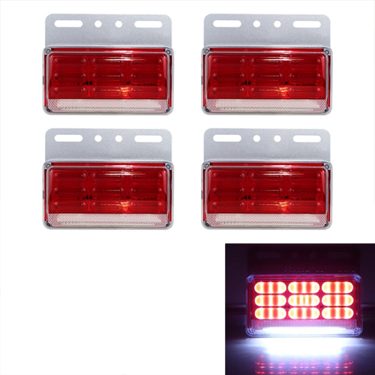 4 PCS ZS-9001 DC24V 9D Waterproof Car / Truck Side Marker Indicator Lights Bulb Lamp (Red Light) - Clearance Lights by PMC Jewellery | Online Shopping South Africa | PMC Jewellery | Buy Now Pay Later Mobicred