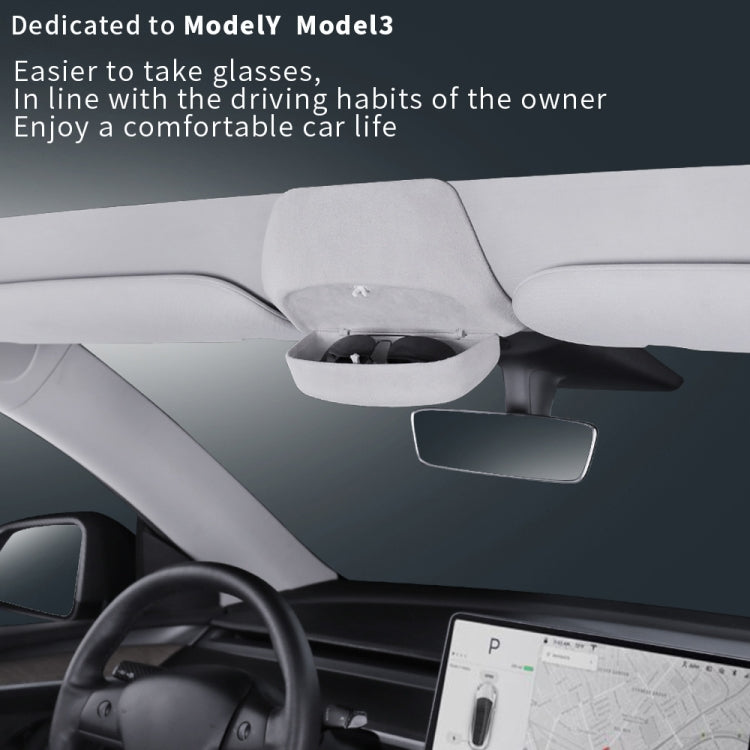 Car Ordinary Version Sunglasses Storage Box for Tesla Model 3 - Sunglasses & Glasses Clips by PMC TechLife | Online Shopping South Africa | PMC TechLife | Buy Now Pay Later Mobicred