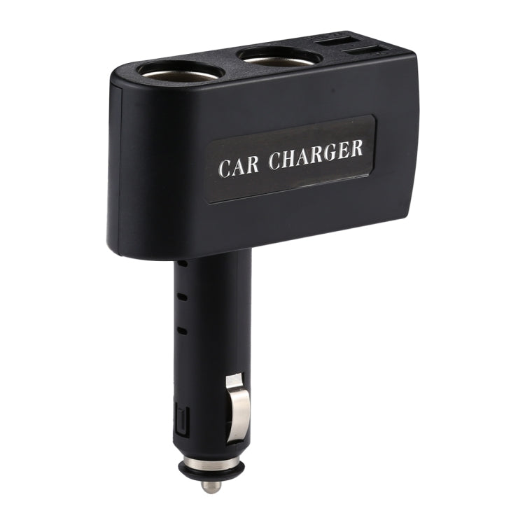 QC 3.0 Dual USB Ports 6A with 2 Socket Cigarette Lighter Splitter Car Charger - Cigar Socket by PMC Jewellery | Online Shopping South Africa | PMC Jewellery | Buy Now Pay Later Mobicred