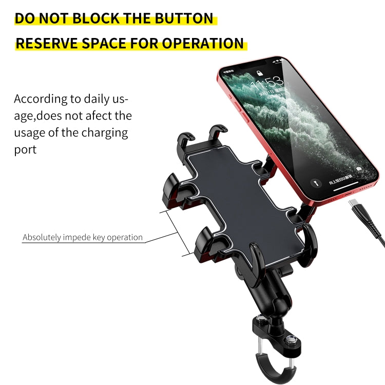 CS-1722A1 Motorcycle Handlebar Octopus Aluminum Alloy Phone Holder - Holder by PMC Jewellery | Online Shopping South Africa | PMC Jewellery | Buy Now Pay Later Mobicred