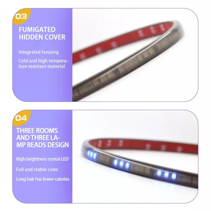 Z08-80CM 80cm DC12V-24V Car Front Grille LED RGB Daytime Running Lights Strip Colorful Lamp - Running Lights by PMC Jewellery | Online Shopping South Africa | PMC Jewellery | Buy Now Pay Later Mobicred