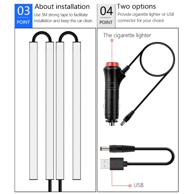 Y12 Cigarette Lighter Car Colorful RGB Foot LED Atmosphere Light - Atmosphere lights by PMC Jewellery | Online Shopping South Africa | PMC Jewellery | Buy Now Pay Later Mobicred
