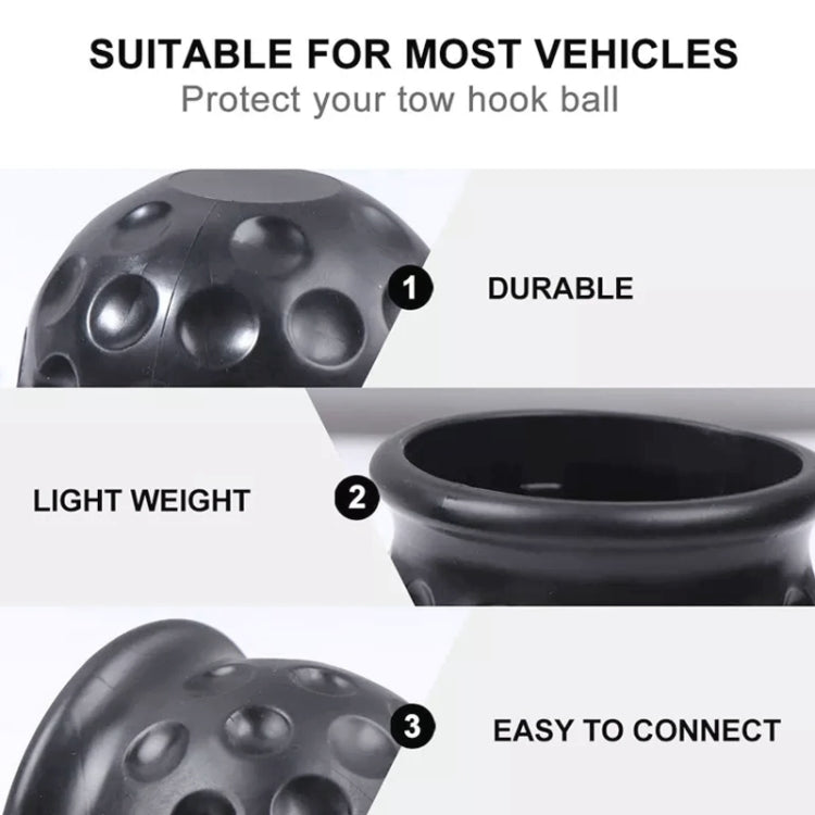 2 in 1 / Set Car Truck Tow Ball Cover Cap Towing Hitch Trailer Towball Protection - Towing Bars by PMC Jewellery | Online Shopping South Africa | PMC Jewellery | Buy Now Pay Later Mobicred