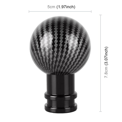 Universal Car Carbon Fiber Texture Metal Gear Shift Knob (Black) - Shift Knob by PMC Jewellery | Online Shopping South Africa | PMC Jewellery | Buy Now Pay Later Mobicred