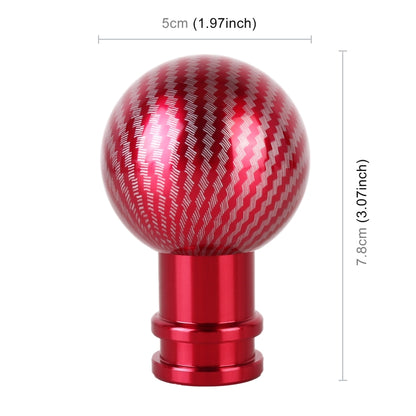 Universal Car Carbon Fiber Texture Metal Gear Shift Knob (Red) - Shift Knob by PMC Jewellery | Online Shopping South Africa | PMC Jewellery | Buy Now Pay Later Mobicred