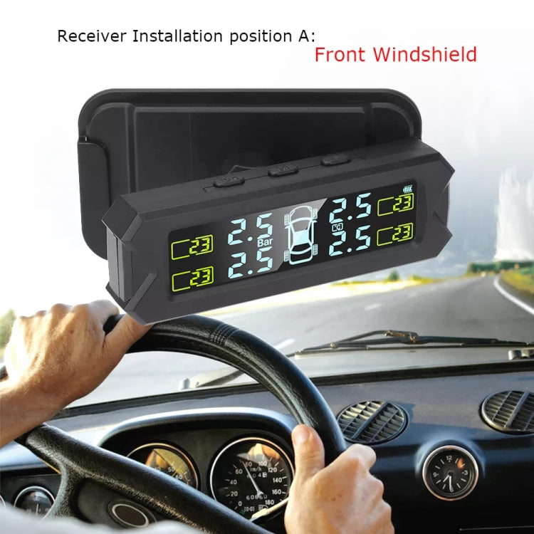 Car High Precision Solar Charging Tire Pressure Monitoring System TPMS, Built-in Voice Sensor - free shipping - PMC TechLife - Order now!