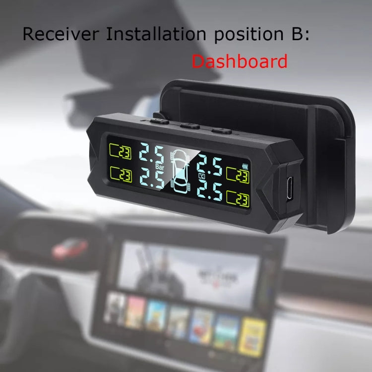 Car High Precision Solar Charging Tire Pressure Monitoring System TPMS, Built-in Voice Sensor - free shipping - PMC TechLife - Order now!