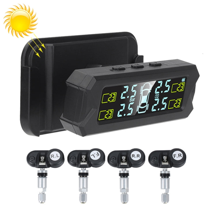 Car High Precision Solar Charging Tire Pressure Monitoring System TPMS, Built-in Voice Sensor - free shipping - PMC TechLife - Order now!