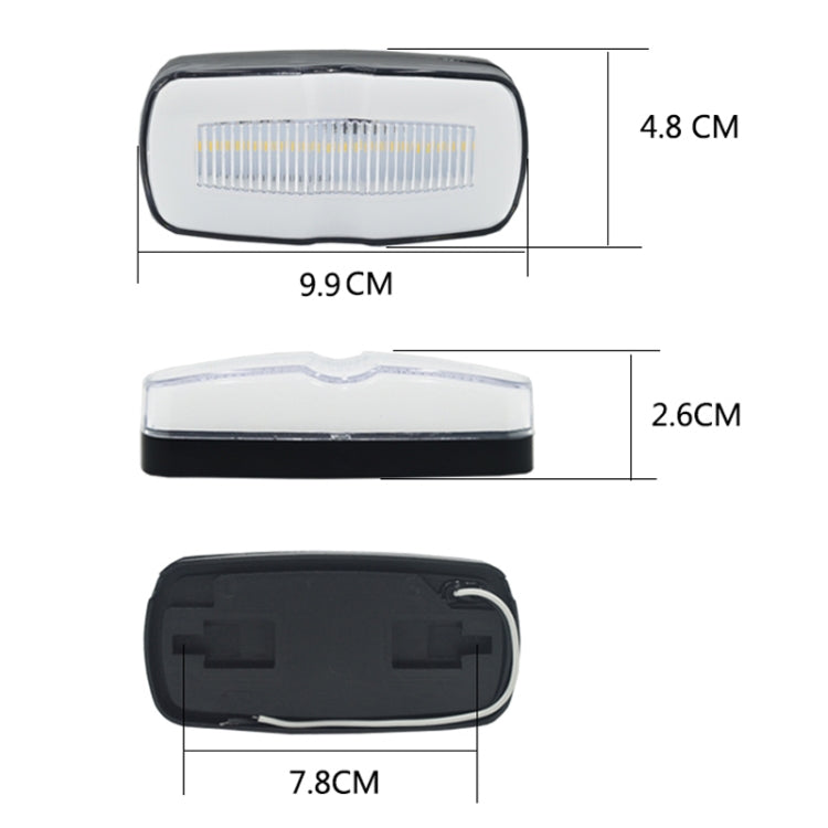 2 PCS MK-190 Truck LED Side Marker Light (White Light) - Running Lights by PMC TechLife | Online Shopping South Africa | PMC TechLife | Buy Now Pay Later Mobicred