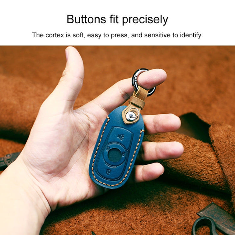 For Buick Car Cowhide Leather Key Protective Cover Key Case, Four Keys Version (Brown) - Car Key Cases by PMC TechLife | Online Shopping South Africa | PMC TechLife | Buy Now Pay Later Mobicred