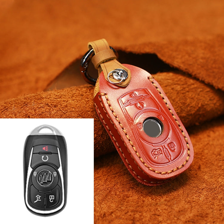 For Buick Car Cowhide Leather Key Protective Cover Key Case, Six Keys Version (Red) - Car Key Cases by PMC TechLife | Online Shopping South Africa | PMC TechLife | Buy Now Pay Later Mobicred