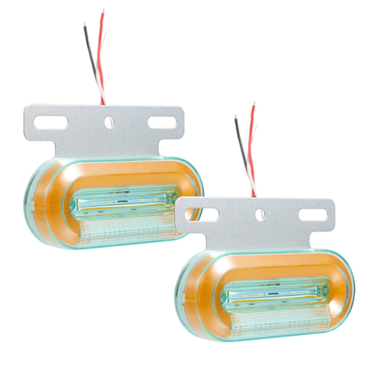 2 PCS 12V 12LED Car Oval Side Lamp(White Light) - Warning Lights by PMC Jewellery | Online Shopping South Africa | PMC Jewellery | Buy Now Pay Later Mobicred