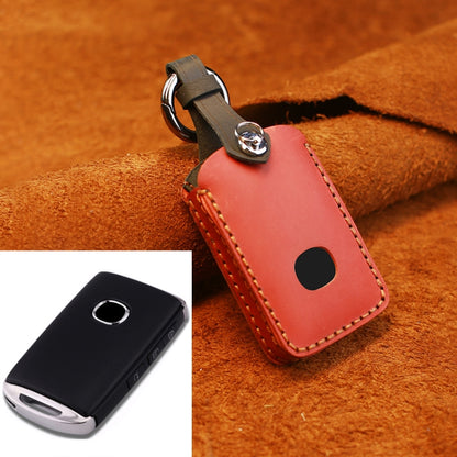 For Mazda New Style Car Cowhide Leather Key Protective Cover Key Case (Red) - Car Key Cases by PMC Jewellery | Online Shopping South Africa | PMC Jewellery | Buy Now Pay Later Mobicred