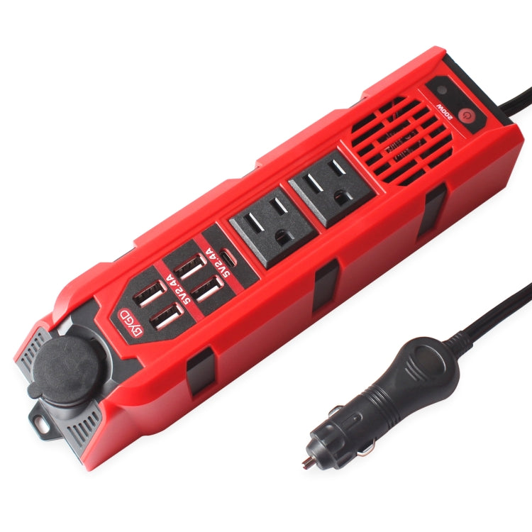 12V to 110V 200W Car Correction Sine Wave Inverter, US Plug - Modified Square Wave by PMC Jewellery | Online Shopping South Africa | PMC Jewellery | Buy Now Pay Later Mobicred