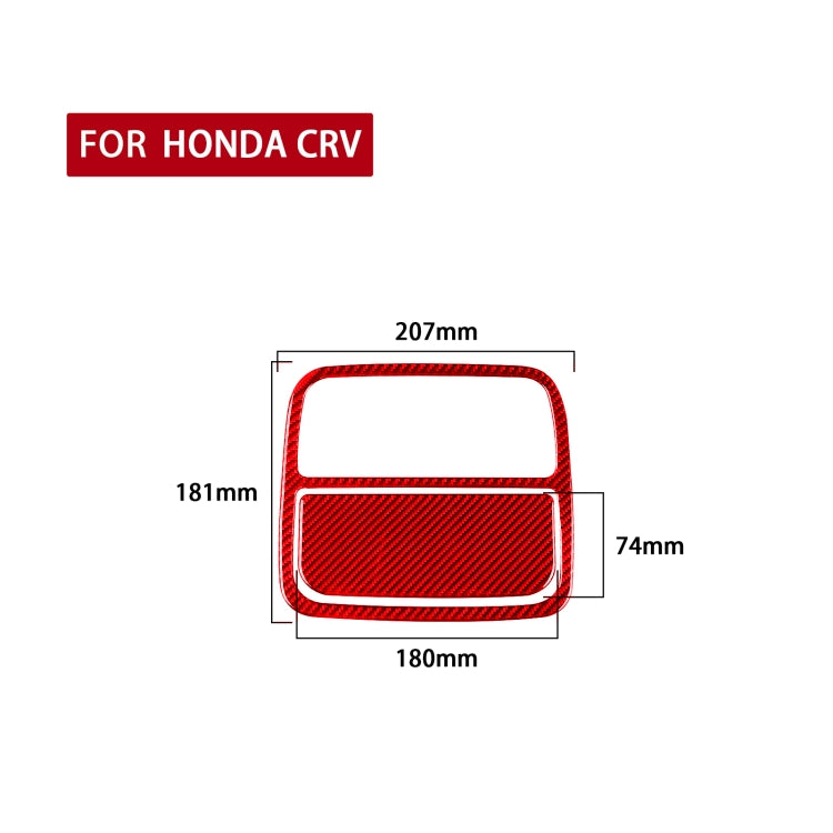 2 PCS Set  for Honda CRV 2007-2011 Carbon Fiber Car Front Reading Light Panel Decorative Sticker,Left and Right Drive Universal (Red) - Car Interior Mouldings by PMC Jewellery | Online Shopping South Africa | PMC Jewellery | Buy Now Pay Later Mobicred