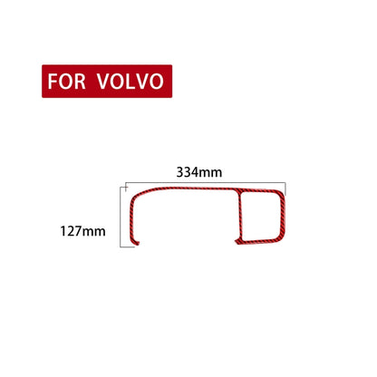 Car Carbon Fiber Navigation Frame Decorative Sticker for Volvo V60 2010-2017, Left Drive(Red) - Car Interior Mouldings by PMC Jewellery | Online Shopping South Africa | PMC Jewellery | Buy Now Pay Later Mobicred