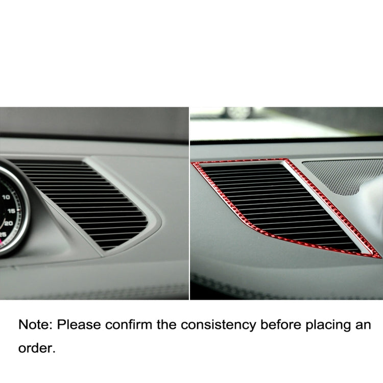 Car Carbon Fiber Dashboard Air Outlet Panel Decorative Sticker for Porsche Macan 2014-2021, Left and Right Drive Universal (Red) - Car Interior Mouldings by PMC Jewellery | Online Shopping South Africa | PMC Jewellery | Buy Now Pay Later Mobicred