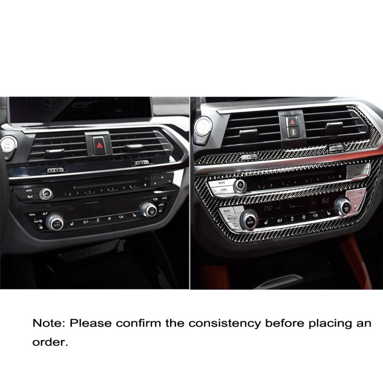 Car Carbon Fiber Air Conditioner CD Control Panel M Performance Decorative Sticker for BMW G01 X3 2018-2020 / G02 X4 2019-2020, Left and Right Drive Universal - Car Interior Mouldings by PMC Jewellery | Online Shopping South Africa | PMC Jewellery | Buy Now Pay Later Mobicred