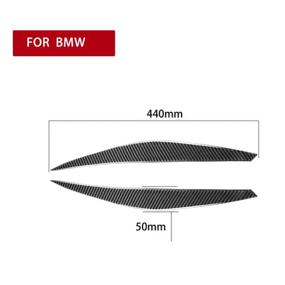 2 PCS / Set Carbon Fiber Car Lamp Eyebrow Decorative Sticker for BMW E71/X6 2008-2014, Drop Glue Version - Lamp Decoration by PMC Jewellery | Online Shopping South Africa | PMC Jewellery | Buy Now Pay Later Mobicred