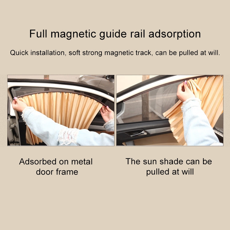 4 in 1 Car Auto Sunshade Curtains Windshield Cover Set (Gold) - Aluminum Film PEVA by PMC TechLife | Online Shopping South Africa | PMC TechLife | Buy Now Pay Later Mobicred