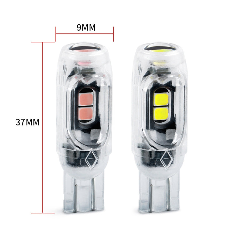 4pcs T10 DC12V /  0.84W / 0.07A / 150LM Car Clearance Light 5LEDs SMD-3030 Lamp Beads with lens (Red Light) - Clearance Lights by PMC Jewellery | Online Shopping South Africa | PMC Jewellery | Buy Now Pay Later Mobicred