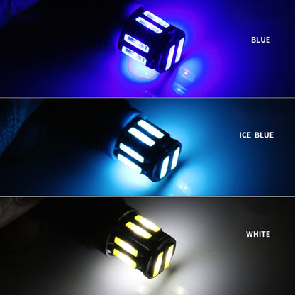 10pcs T10 DC12V / 0.96W / 0.08A Car Clearance Light 10LEDs SMD-7020 Lamp Beads (Ice Blue Light) - Clearance Lights by PMC Jewellery | Online Shopping South Africa | PMC Jewellery | Buy Now Pay Later Mobicred