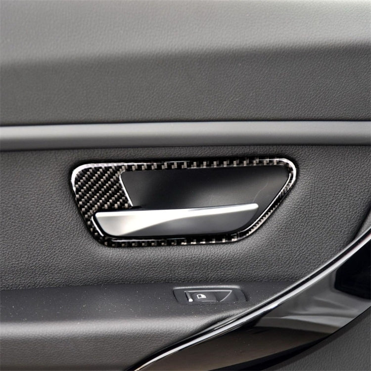 Carbon Fiber Car Door Bowl Decorative Sticker for BMW F30 2013-2018 / F34 2013-2017 - Car Interior Mouldings by PMC Jewellery | Online Shopping South Africa | PMC Jewellery | Buy Now Pay Later Mobicred