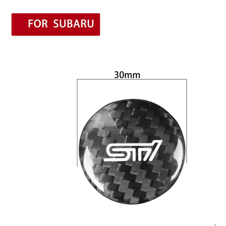 Car Carbon Fiber Engine Start Button Decorative Cover Trim for Subaru BRZ 2013-2019 / 86 2013-2019 (Black) - Decoration Rings by PMC Jewellery | Online Shopping South Africa | PMC Jewellery | Buy Now Pay Later Mobicred