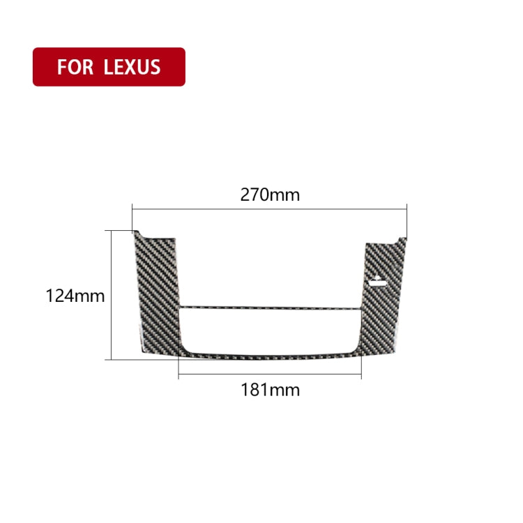 Car Carbon Fiber Navigation Panel A Decorative Sticker for Lexus IS250 300 350C 2006-2012, Left and Right Drive Universal - Car Interior Mouldings by PMC Jewellery | Online Shopping South Africa | PMC Jewellery | Buy Now Pay Later Mobicred