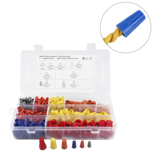 300 PCS Car Electrical Wire Nuts Crimp Wire Terminal Wire Connect Assortment Kit - Booster Cable & Clip by PMC Jewellery | Online Shopping South Africa | PMC Jewellery | Buy Now Pay Later Mobicred