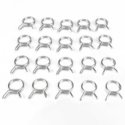 20 PCS Double Wire Spring Tube Clamp Water Pipe Clamps, Size: 9mm - Booster Cable & Clip by PMC Jewellery | Online Shopping South Africa | PMC Jewellery | Buy Now Pay Later Mobicred