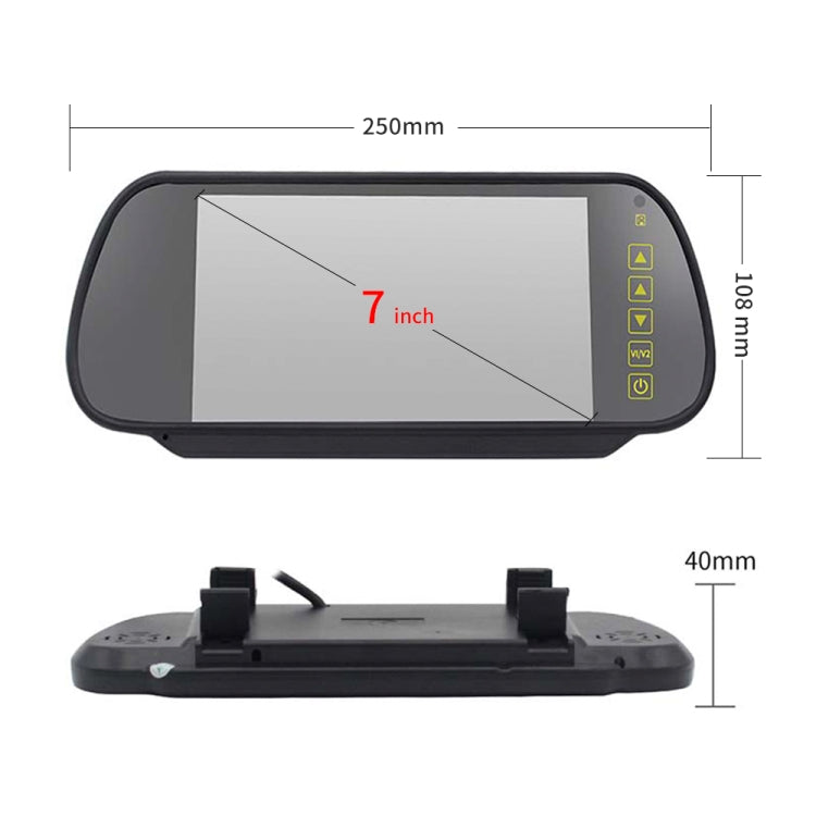 PZ463 Car Waterproof 170 Degree View Camera + 7 inch Rearview Monitor for Renault / Opel - Rear View Cameras by PMC Jewellery | Online Shopping South Africa | PMC Jewellery | Buy Now Pay Later Mobicred