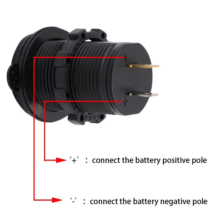 Universal Car Dual USB Charger Power Outlet Adapter 4.2A 5V IP66 with Aperture + 60cm Cable(Orange Light) - DIY Modified Charger by PMC Jewellery | Online Shopping South Africa | PMC Jewellery | Buy Now Pay Later Mobicred